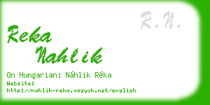 reka nahlik business card