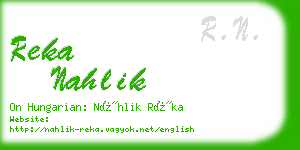 reka nahlik business card